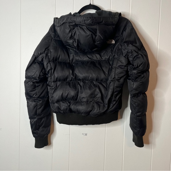 The North Face Black Hooded Puffer Jacket Cropped Down 550 Fill Women's S - Picture 2 of 11